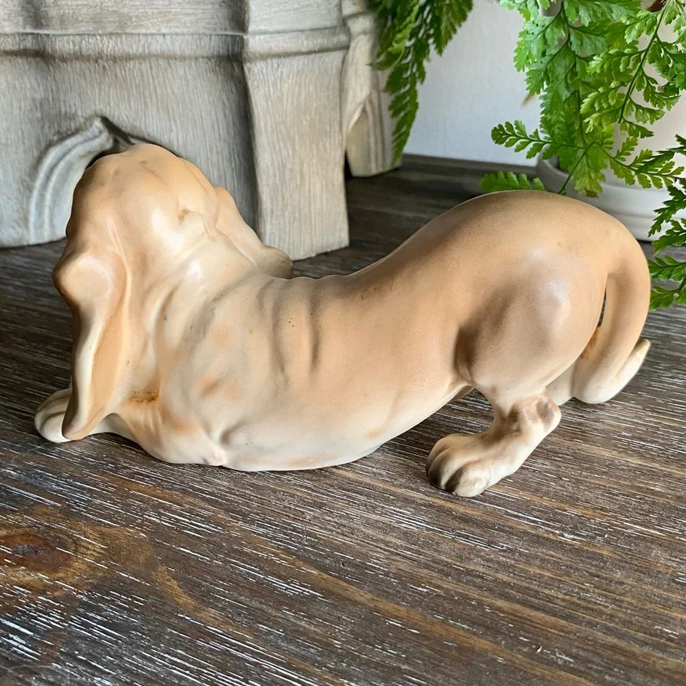 Vintage Ucagco Boswell Basset‎ Hound Ceramics Japan Figurine 7”
